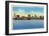 Buffalo, New York, View of the City Skyline from the Harbor-Lantern Press-Framed Art Print