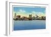 Buffalo, New York, View of the City Skyline from the Harbor-Lantern Press-Framed Art Print