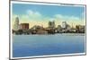 Buffalo, New York, View of the City Skyline from the Harbor-Lantern Press-Mounted Art Print