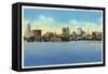 Buffalo, New York, View of the City Skyline from the Harbor-Lantern Press-Framed Stretched Canvas