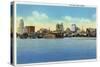 Buffalo, New York, View of the City Skyline from the Harbor-Lantern Press-Stretched Canvas