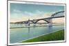 Buffalo, New York - View of the Peace Bridge over Niagara River-Lantern Press-Mounted Art Print