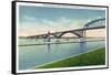 Buffalo, New York - View of the Peace Bridge over Niagara River-Lantern Press-Framed Stretched Canvas