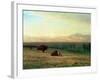 Buffalo on the Plains, C.1890-Albert Bierstadt-Framed Giclee Print