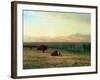 Buffalo on the Plains, C.1890-Albert Bierstadt-Framed Giclee Print