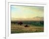 Buffalo on the Plains, C.1890-Albert Bierstadt-Framed Giclee Print