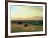 Buffalo on the Plains, C.1890-Albert Bierstadt-Framed Giclee Print