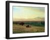 Buffalo on the Plains, C.1890-Albert Bierstadt-Framed Giclee Print