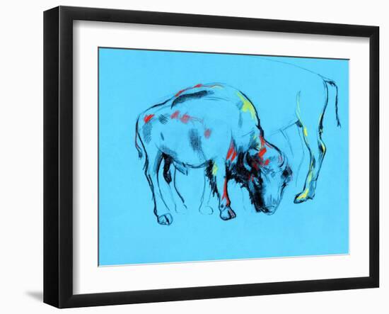 Buffalo Painting-Boyan Dimitrov-Framed Art Print