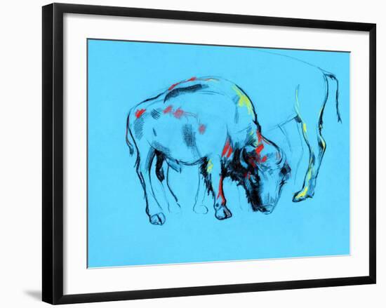 Buffalo Painting-Boyan Dimitrov-Framed Art Print