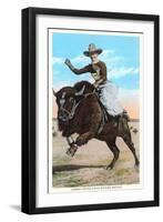 Buffalo Rider-null-Framed Art Print