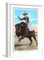 Buffalo Rider-null-Framed Art Print