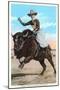 Buffalo Rider-null-Mounted Art Print