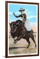 Buffalo Rider-null-Framed Art Print