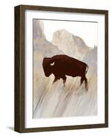 Buffalo Sunset Hill II-Dan Meneely-Framed Art Print