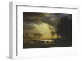 Buffalo Trail c.1867-Albert Bierstadt-Framed Art Print