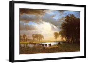 Buffalo Trail-Albert Bierstadt-Framed Art Print