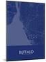 Buffalo, United States of America Blue Map-null-Mounted Poster
