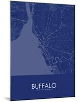 Buffalo, United States of America Blue Map-null-Mounted Poster