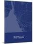 Buffalo, United States of America Blue Map-null-Mounted Poster