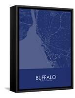 Buffalo, United States of America Blue Map-null-Framed Stretched Canvas