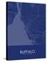 Buffalo, United States of America Blue Map-null-Stretched Canvas