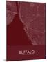 Buffalo, United States of America Red Map-null-Mounted Poster