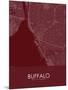 Buffalo, United States of America Red Map-null-Mounted Poster