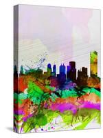 Buffalo Watercolor Skyline-NaxArt-Stretched Canvas