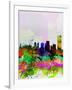 Buffalo Watercolor Skyline-NaxArt-Framed Art Print