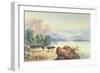 Buffalo Watering, 1887-Thomas Moran-Framed Giclee Print