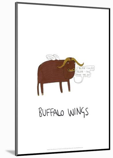 Buffalo Wings - Tom Cronin Doodles Cartoon Print-Tom Cronin-Mounted Giclee Print