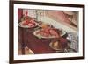 Buffet on Sideboard-null-Framed Art Print