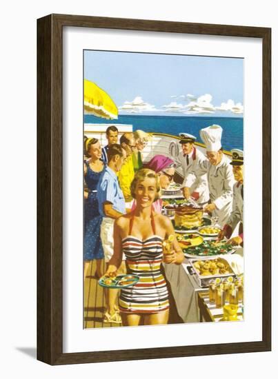 Buffet on the Cruise Ship-null-Framed Art Print