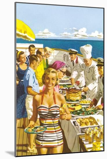 Buffet on the Cruise Ship-null-Mounted Art Print