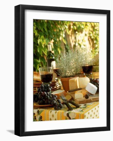 Buffet with Cheese and Grapes-Roland Krieg-Framed Photographic Print