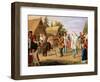 Buffoons in a Village, 1857-Francois Nicolas Riss-Framed Giclee Print