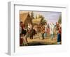 Buffoons in a Village, 1857-Francois Nicolas Riss-Framed Giclee Print