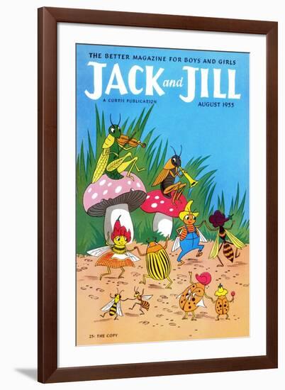 Bug Dance - Jack and Jill, August 1955-Wilmer Wickham-Framed Giclee Print