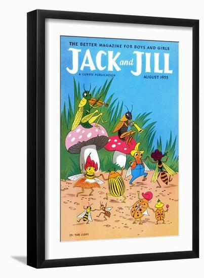 Bug Dance - Jack and Jill, August 1955-Wilmer Wickham-Framed Giclee Print