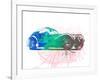 Bugatti Atlantic Watercolor 1-NaxArt-Framed Art Print