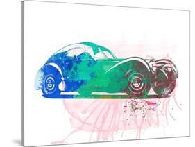 Bugatti Atlantic Watercolor 1-NaxArt-Stretched Canvas