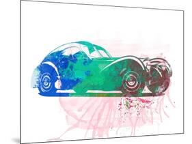 Bugatti Atlantic Watercolor 1-NaxArt-Mounted Art Print