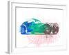 Bugatti Atlantic Watercolor 1-NaxArt-Framed Art Print