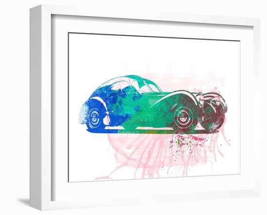 Bugatti Atlantic Watercolor 1-NaxArt-Framed Art Print