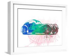 Bugatti Atlantic Watercolor 1-NaxArt-Framed Art Print