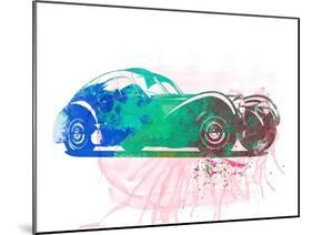 Bugatti Atlantic Watercolor 1-NaxArt-Mounted Art Print