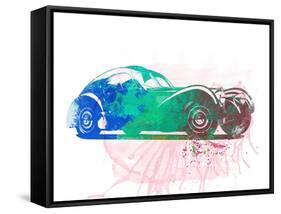 Bugatti Atlantic Watercolor 1-NaxArt-Framed Stretched Canvas
