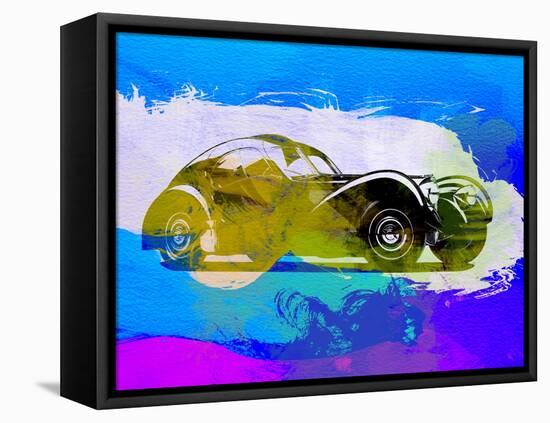 Bugatti Atlantic Watercolor 2-NaxArt-Framed Stretched Canvas