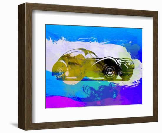 Bugatti Atlantic Watercolor 2-NaxArt-Framed Art Print